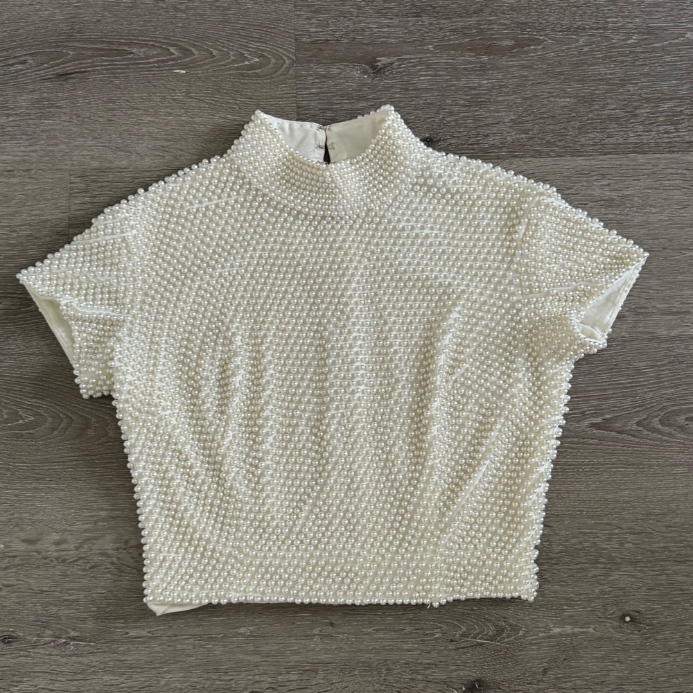 Vie by Victoria Royal Pearl vintage Crop 
| 1980 | Size 8 - Picture 5 of 7